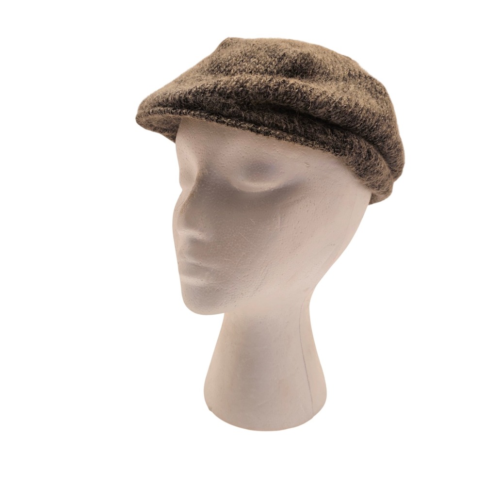 Vintage Lids Zwicker Knitting Mills Heathered Grey Knit Flat Cap Ivy Hat Mens
